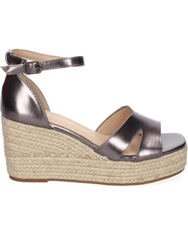 Sandales pour Femme PUNTOSALAO SANDALIAS DE CUNA EN YUTE PARA MUJER COLOR METALICO PLOMO VR VARIOS COLORES