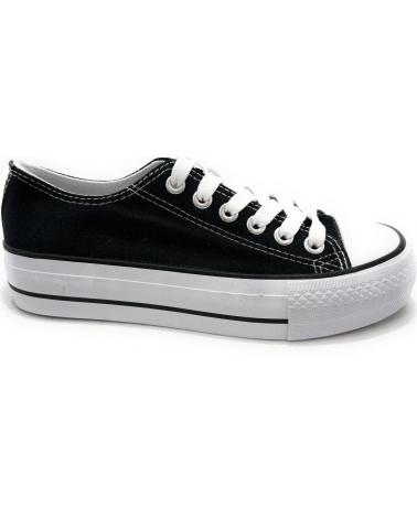 Esportes  de Mulher CHIC VISION LONAS PUNTERA DOBLE PISO CORDON NEGRO