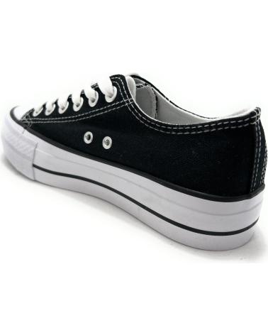 Esportes  de Mulher CHIC VISION LONAS PUNTERA DOBLE PISO CORDON NEGRO