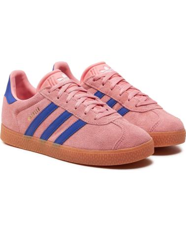 ADIDAS GAZELLE J ROSE AVEC RAYURES BLEUES ROSA