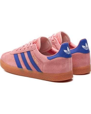 ADIDAS GAZELLE J ROSE AVEC RAYURES BLEUES ROSA
