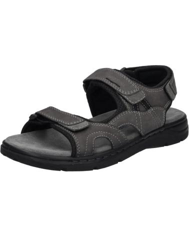 Man Sandals JOSEP SEIBEL MARLON-06 NUBUCK ASP ANTRACITA
