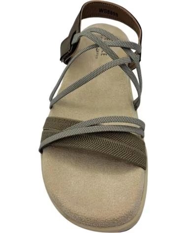 Sandalen für Damen CALZADOMANIA SANDALIA SPORT MUJER BEIGE