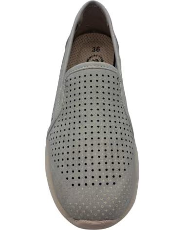 Deportivas de Mujer CALZADOMANIA ZAPATO PIEL PICADO GRIS