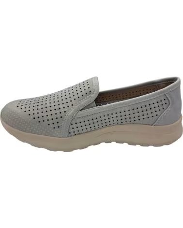 Deportivas de Mujer CALZADOMANIA ZAPATO PIEL PICADO GRIS