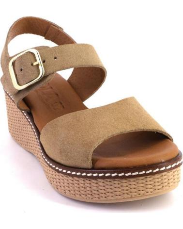 Sandalen für Damen KAOLA 2661 SANDALIAS DE MUJER ANTE SERRAJE CAMEL