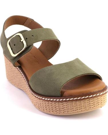 Sandalen für Damen KAOLA 2661 SANDALIAS DE MUJER ANTE SERRAJE KAKI