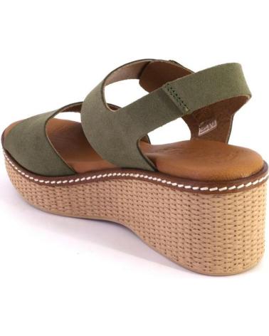 Sandalen für Damen KAOLA 2661 SANDALIAS DE MUJER ANTE SERRAJE KAKI