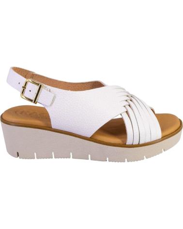 Sandalen für Damen KAOLA 2451BOMBI SANDALIAS DE MUJER PIEL BLANCO