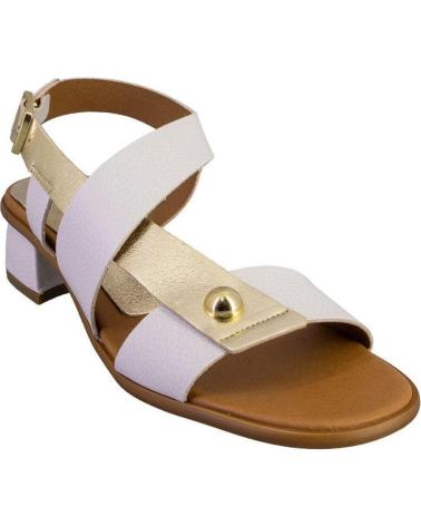 Sandalen für Damen BARMINTON 4564 SANDALIAS DE MUJER PIEL BLANCO Y ORO