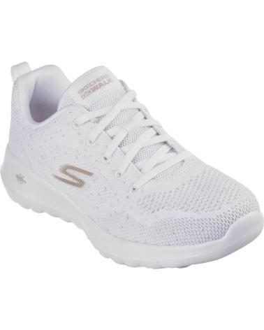 Sportivo per Donna SKECHERS 124640 ZAPATILLAS CASUAL DE MUJER BLANCO Y ORO