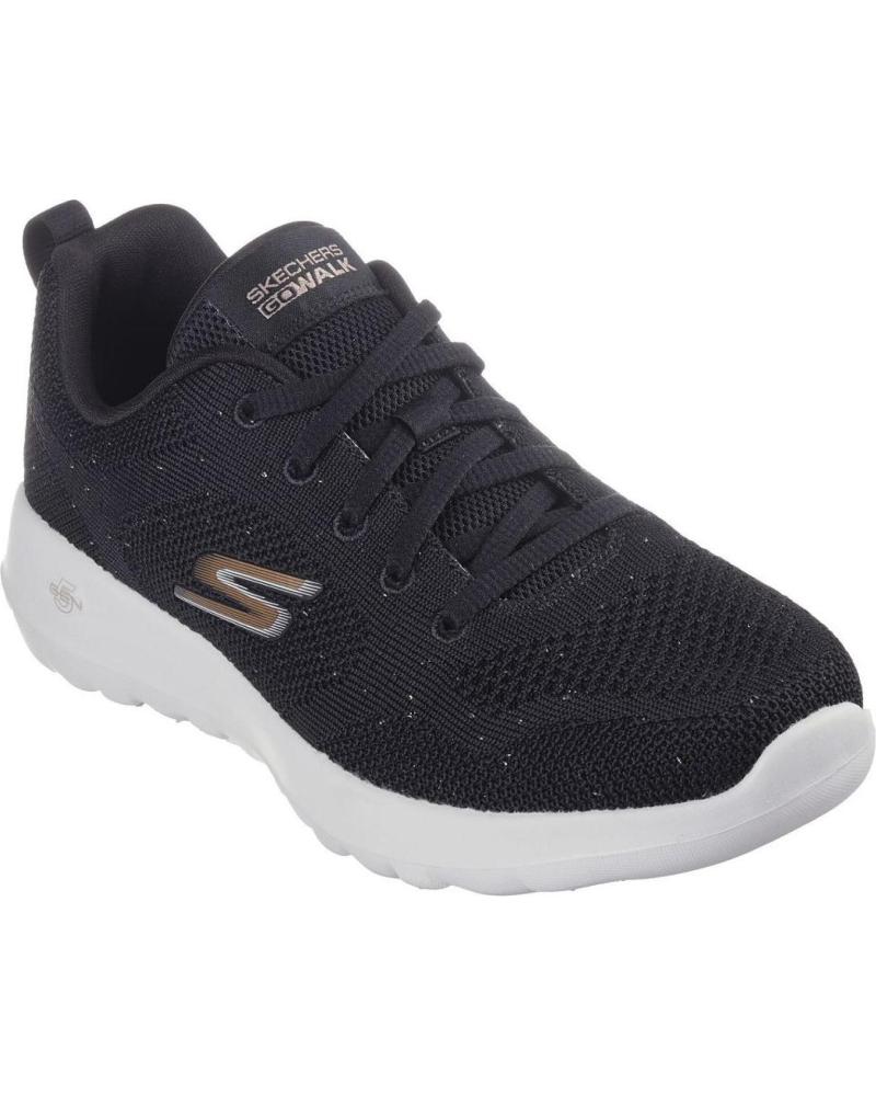 Sportivo per Donna SKECHERS 124640 ZAPATILLAS CASUAL DE MUJER NEGRO Y ORO