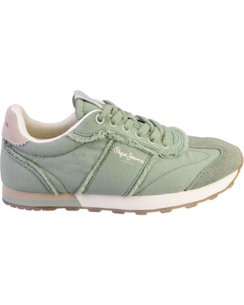 Sportif pour Femme PEPE JEANS PLS40034 ZAPATILLAS CASUAL DE MUJER VERDE