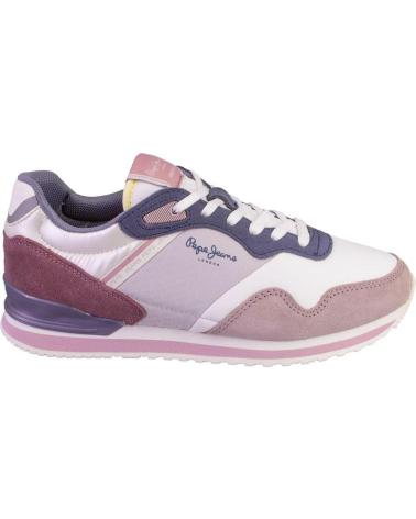 Sportif pour Femme PEPE JEANS PLS40045 ZAPATILLAS CASUAL DE MUJER ROSA