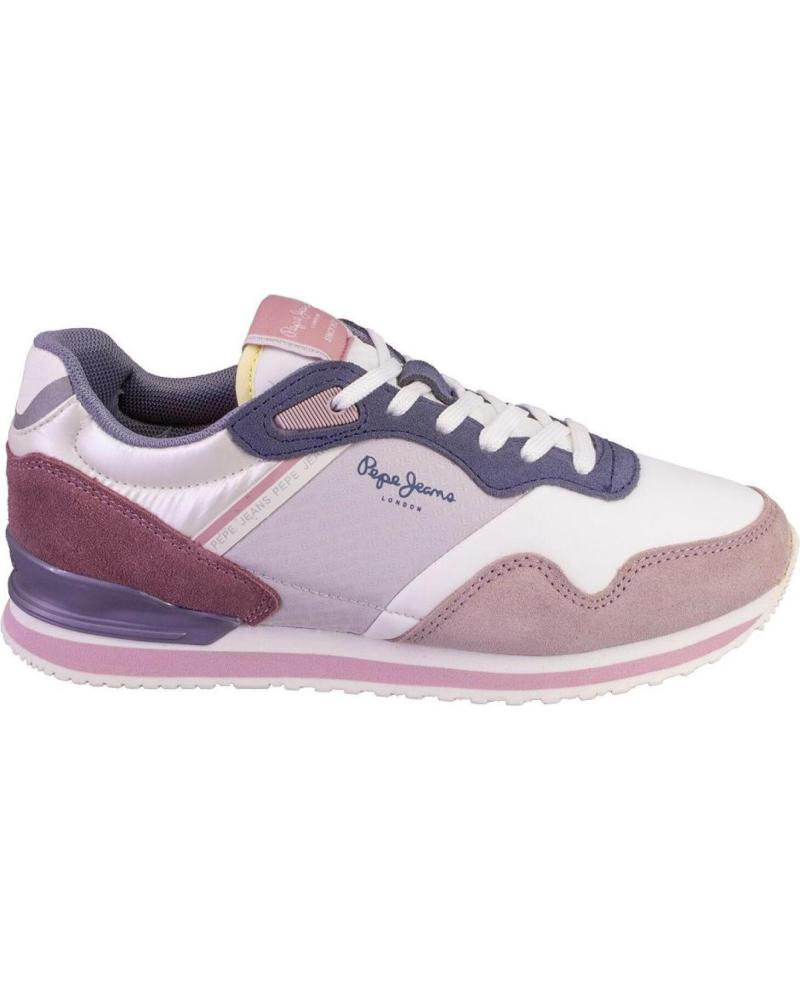 Sportif pour Femme PEPE JEANS PLS40045 ZAPATILLAS CASUAL DE MUJER ROSA