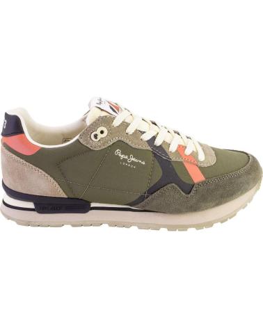 Sportif pour Homme PEPE JEANS PMS40029 ZAPATILLAS CASUAL DE HOMBRE KAKI