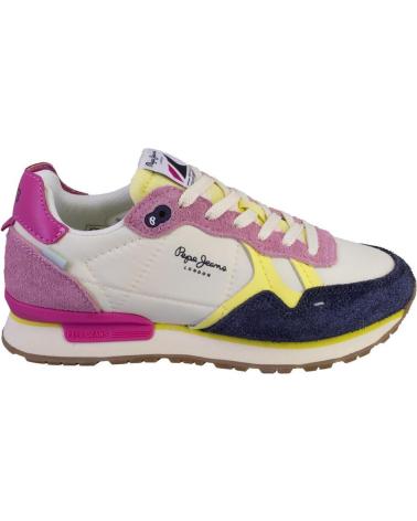 Sportif pour Femme PEPE JEANS PLS40037 ZAPATILLAS CASUAL DE MUJER AZUL MARINO