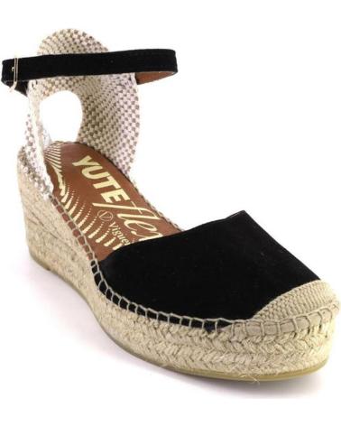 Sandalen für Damen VIGUERA 2218VITELO ALPARGATAS DE MUJER ANTE SERRAJE NEGRO