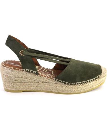 Woman Sandals VIGUERA 2219VITELO ALPARGATAS DE MUJER ANTE SERRAJE KAKI