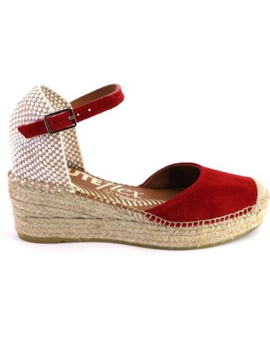 Sandales pour Femme VIGUERA 2218VITELO ALPARGATAS DE MUJER ANTE SERRAJE ROJO