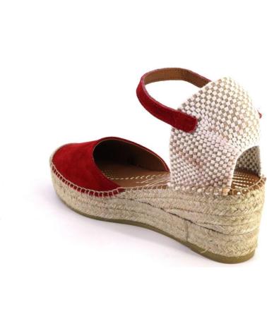 Sandales pour Femme VIGUERA 2218VITELO ALPARGATAS DE MUJER ANTE SERRAJE ROJO
