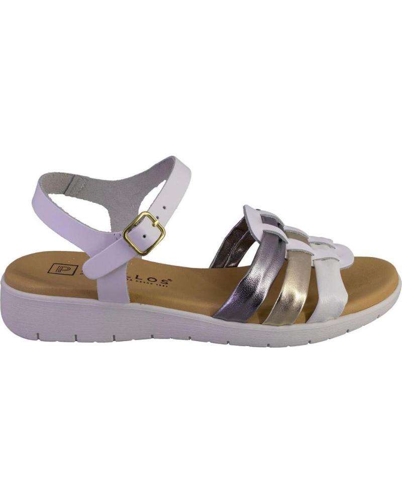 Sandales pour Femme PITILLOS 10601 SANDALIAS DE MUJER PIEL BLANCO