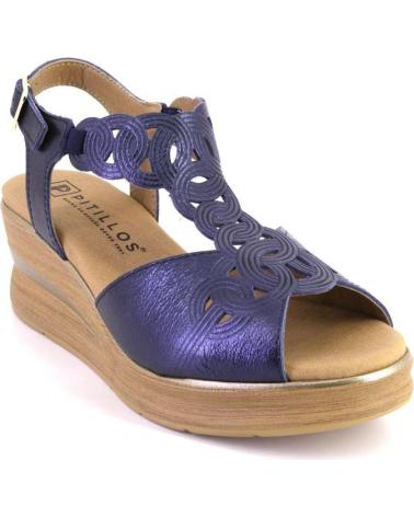 Sandali per Donna PITILLOS 10350 SANDALIAS DE MUJER PIEL AZUL MARINO