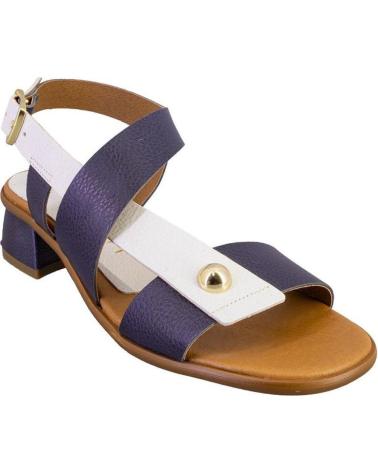 Sandals-De-Mujer-BARMINTON-4564-SANDALIAS-DE-MUJER-PIEL-AZUL-MARINO-Y-BLANCO