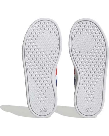 ADIDAS BASKETS BREAKNET 2.0 HP8964 BLANCHES AVEC RAYURES BLEUES ET ROUGES BLANCO