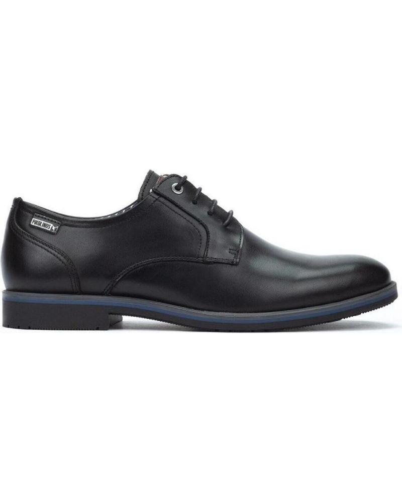 Scarpe-De-Hombre-PIKOLINOS-4130-ZAPATOS-CON-CORDONES-DE-HOMBRE-PIEL-NEGRO