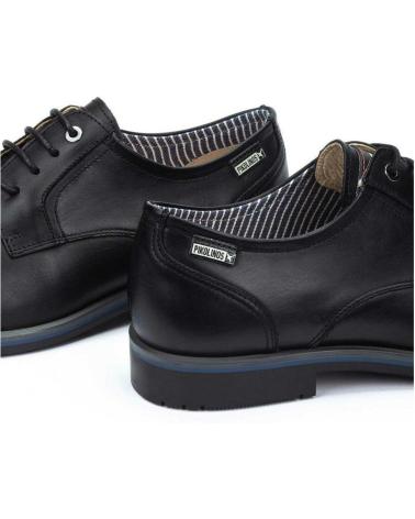 Scarpe-De-Hombre-PIKOLINOS-4130-ZAPATOS-CON-CORDONES-DE-HOMBRE-PIEL-NEGRO