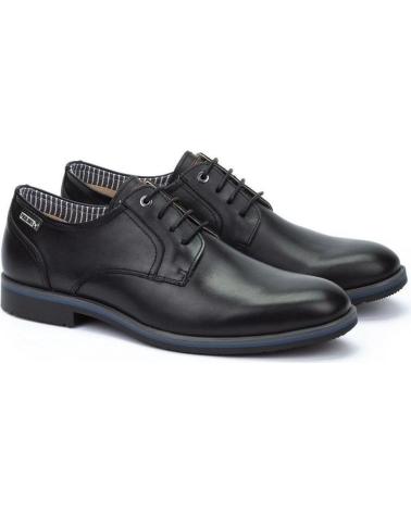 Scarpe-De-Hombre-PIKOLINOS-4130-ZAPATOS-CON-CORDONES-DE-HOMBRE-PIEL-NEGRO
