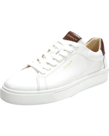 Sneaker-De-Hombre-GANT-DEPORTIVO-CASUAL-DE-PIEL-CON-CORDONERAS-Y-SUELA-DE-GOMA-BLANCO-CONAC