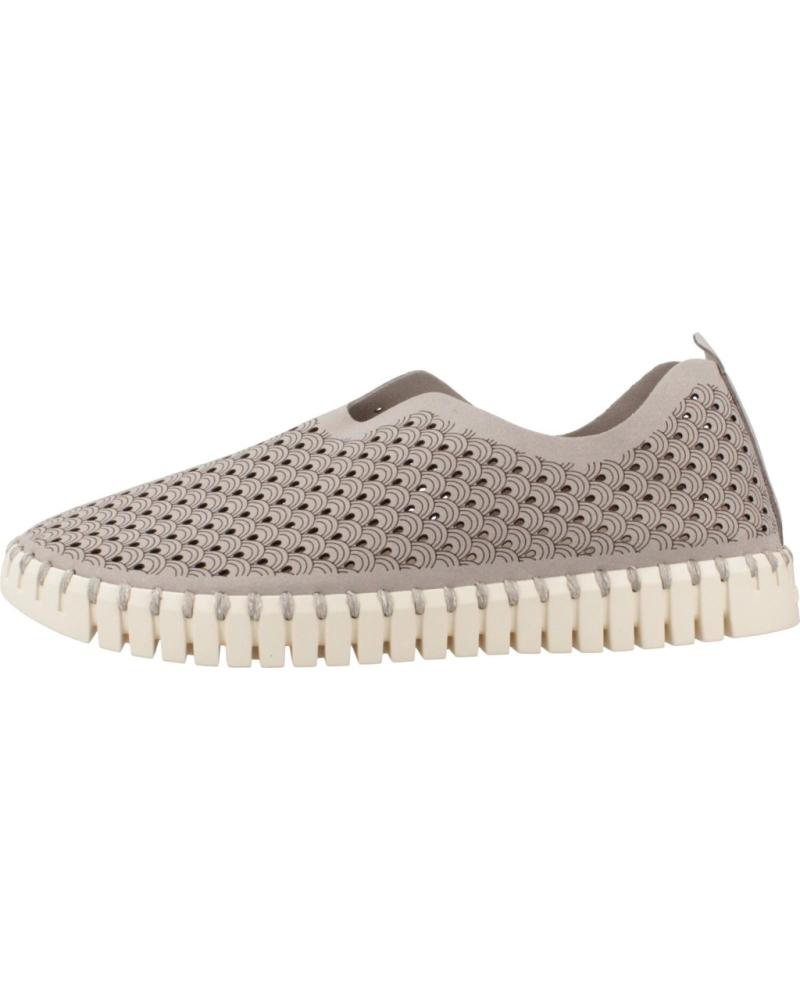 Zapatos de Mujer ILSE JACOBSEN ZAPATILLA CASUAL DE NOBUK TROQUELADO CON SUELA DE GOMA ATMOSPHERE
