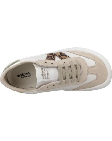 VICTORIA OLMO BAREFOOT SNEAKER MIT ANIMAL-PRINT BEIGE UND WEISS BEIGE