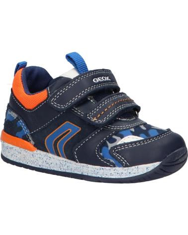boy Trainers geox B150RB 08514 B RISHON CF47R NAVY-LT ORANGE