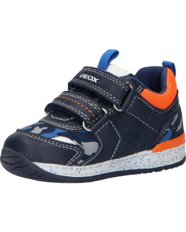 boy Trainers geox B150RB 08514 B RISHON CF47R NAVY-LT ORANGE