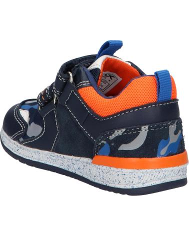 boy Trainers geox B150RB 08514 B RISHON CF47R NAVY-LT ORANGE