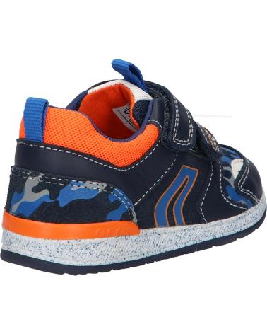 boy Trainers geox B150RB 08514 B RISHON CF47R NAVY-LT ORANGE