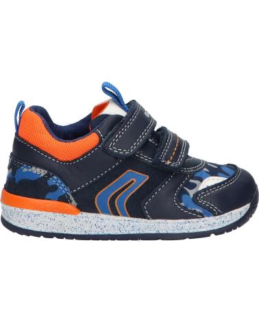 boy Trainers geox B150RB 08514 B RISHON CF47R NAVY-LT ORANGE