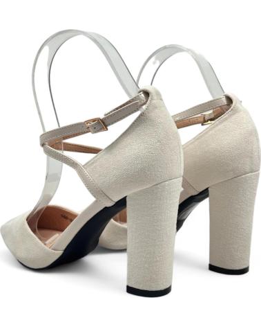 Zapatos de tacón per Donna TIMBOS SANDALIA TACON VESTIR MUJER 131223 BLANCO