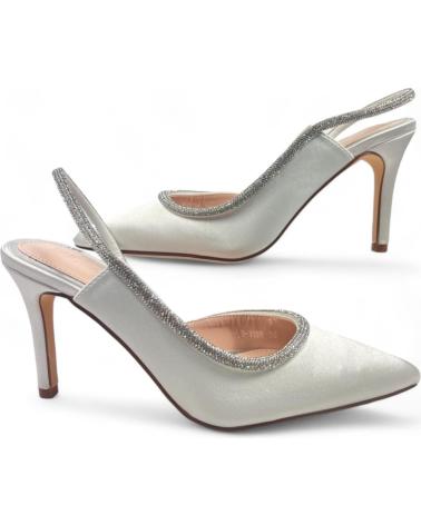 Zapatos de tacón per Donna TIMBOS TACON DESTALONADO DE NOVIA 131222 BLANCO