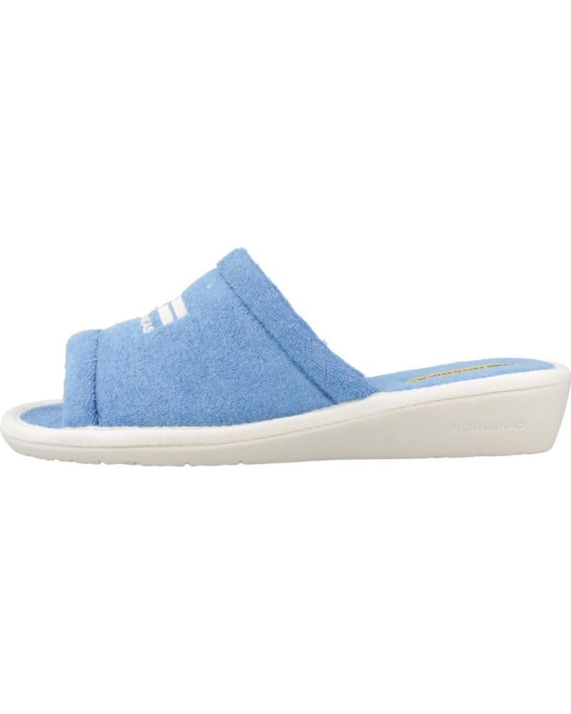 Pantofole per Donna NORDIKAS ZAPATILLAS HOGAR MUJER MODELO TOALLA COLOR AZUL ZAFIRO ZAFIRO