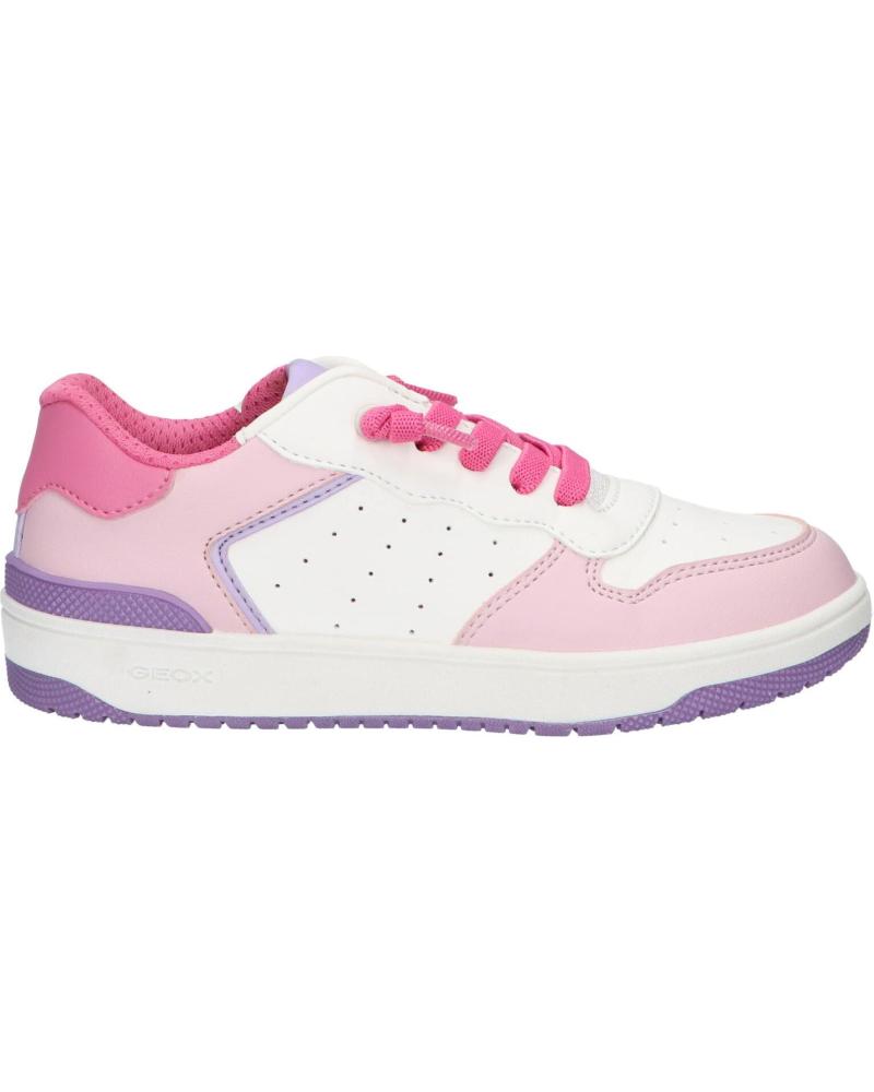 GEOX J36HXD 054FU J WASHIBA WHITE-DK PINK C1364