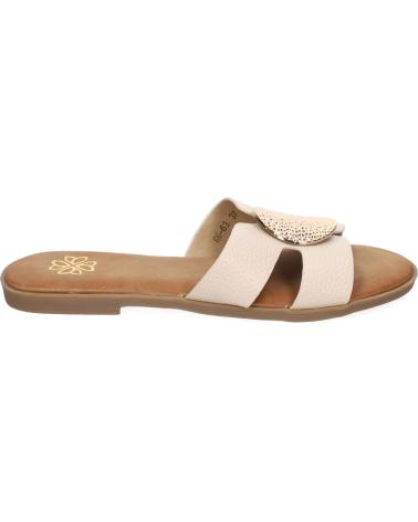 Sandalias de Mujer PUNTOSALAO SANDALIAS PLANAS COMODAS ADORNO EN PALA PARA MUJER COLOR BEI VARIOS COLORES