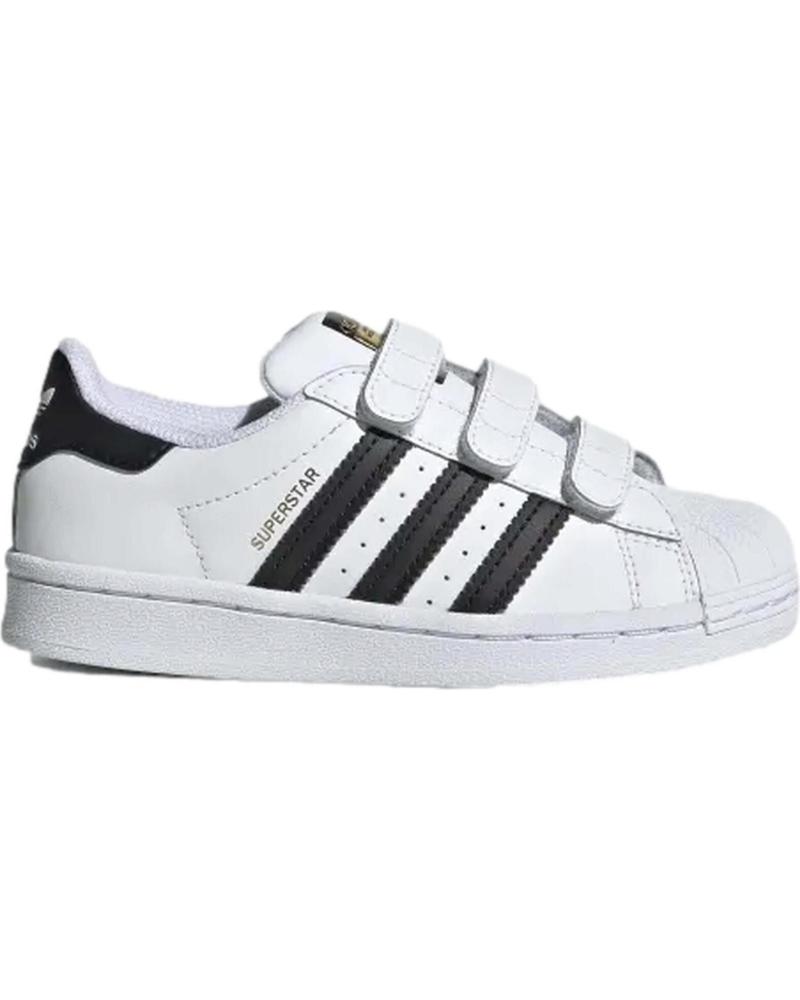 Sportif-De-Niña-ADIDAS-MODELO-SUPERSTAR-CF-C-PARA-KIDS-BLANCO