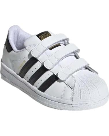 Sportif-De-Niña-ADIDAS-MODELO-SUPERSTAR-CF-C-PARA-KIDS-BLANCO