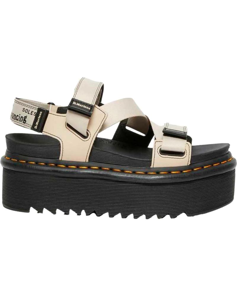 Woman Sandals DR MARTENS SANDALIAS KIMBER WARM SAND WEBBINGHYDRO LEATHER PARA MUJER E BEIGE