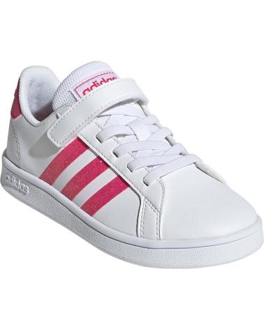 Esportes  de Menina e Menino ADIDAS GRAND COURT C EG3811 BLANCO