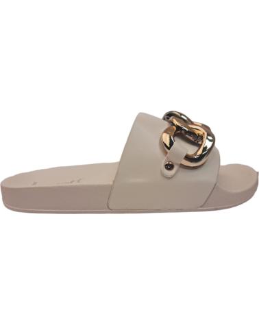 LOVETT NEBE BEIGE SANDALEN MIT GOLDKETTE BEIGE